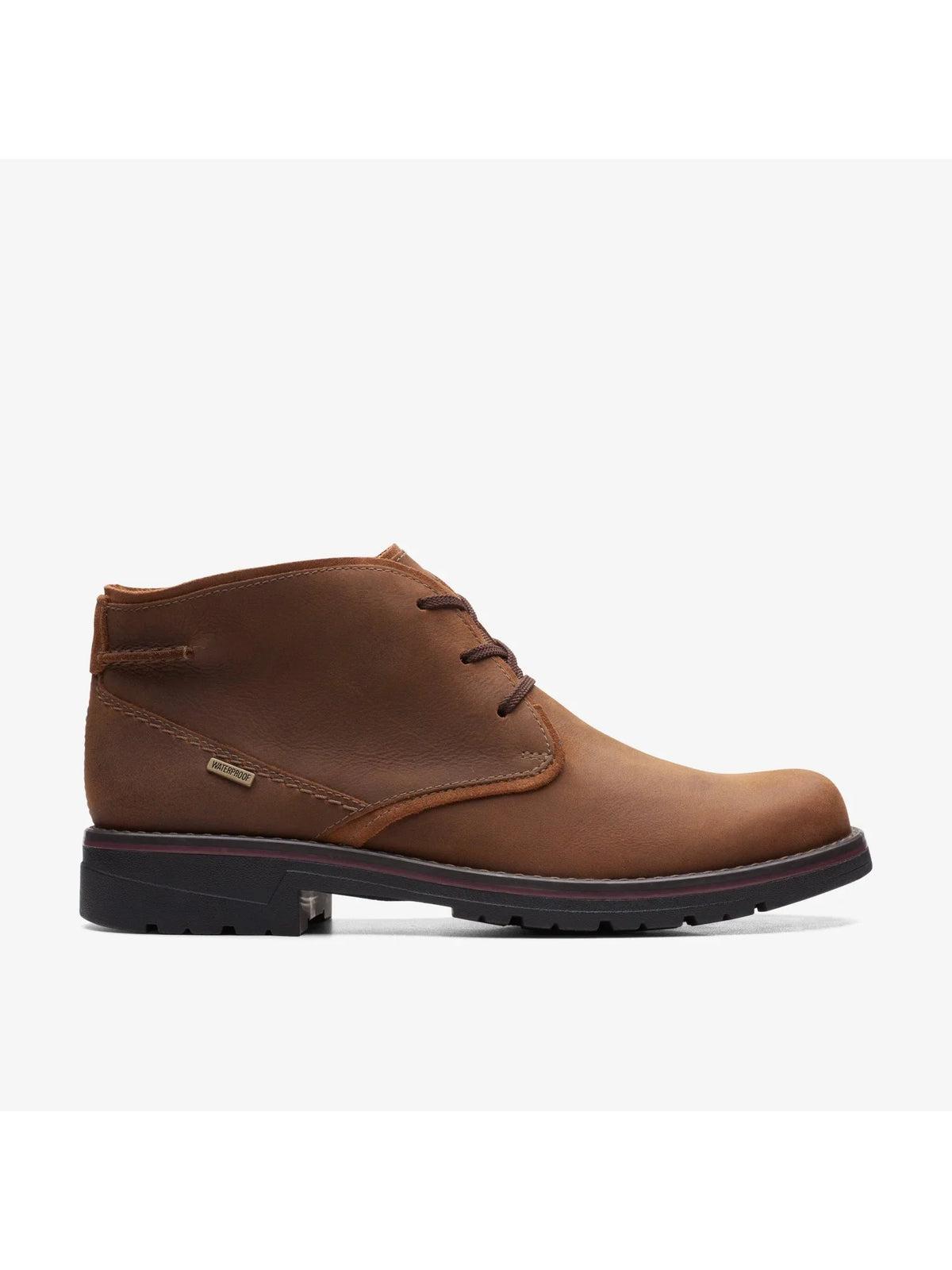 Mens Brown Water Resistant Cushioned Removable Insole Morris Peak Round Toe Lace-Up Chukka Boots 10 W