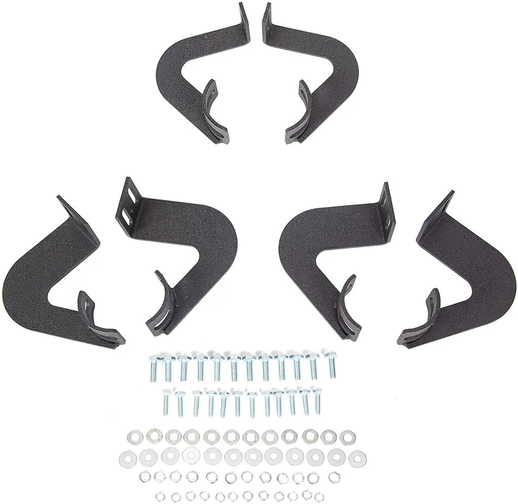 Kojem Side Steps Nerf Bars for 2005-2023 Toyota Tacoma Double/Crew Cab Matte Black Running Board Hoop Bar Door Dropped Steps