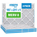 Aerostar 16 3/8 x 21 1/2 x 1  8 Pleated Air Filter,  Furnace Air Filter, 4 Pack