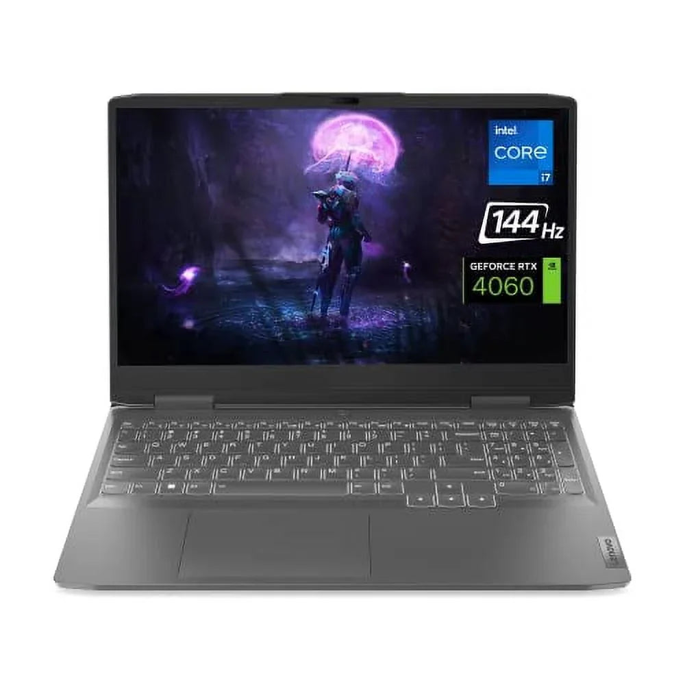 Lenovo  Gaming Laptop,  GeForce  4060, Intel 13th Gen i7-13700H, 15.6"  144Hz Display, 32GB DDR5 , 512GB PCIe , Webcam, , RJ45, Backlit , Wi-Fi 6, Windows 11 Home, Grey