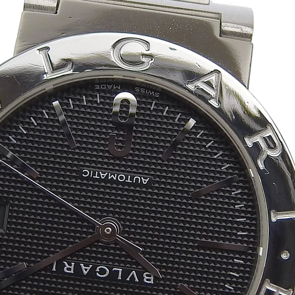 Pre-Owned  Bulgari BB33BSS  stainless steel self-winding boys black dial watch (Good)