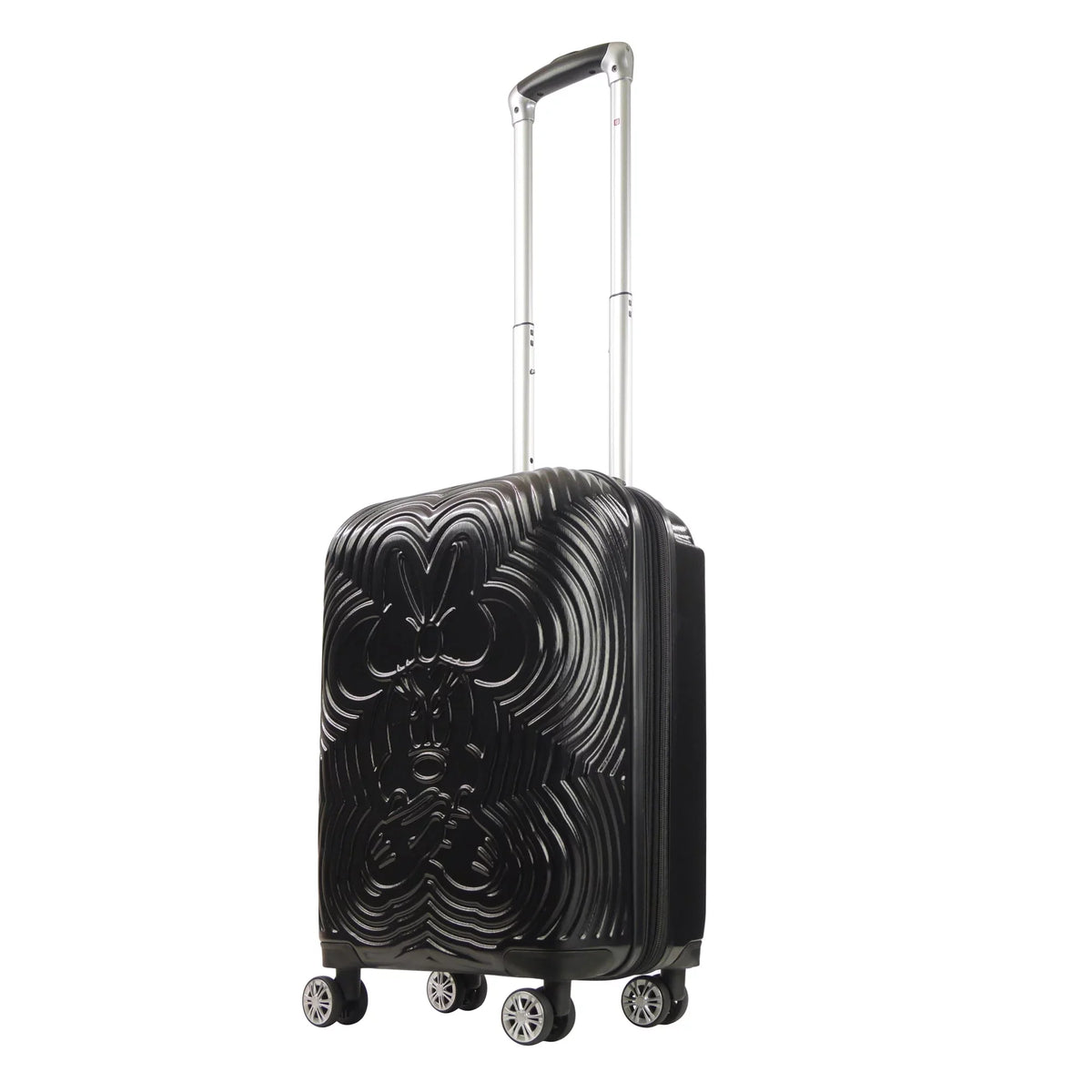 Disney Minnie Mouse 21 Inch Rolling Luggage, Molded Hardshell Carry On Suitcase with Wheels, Black