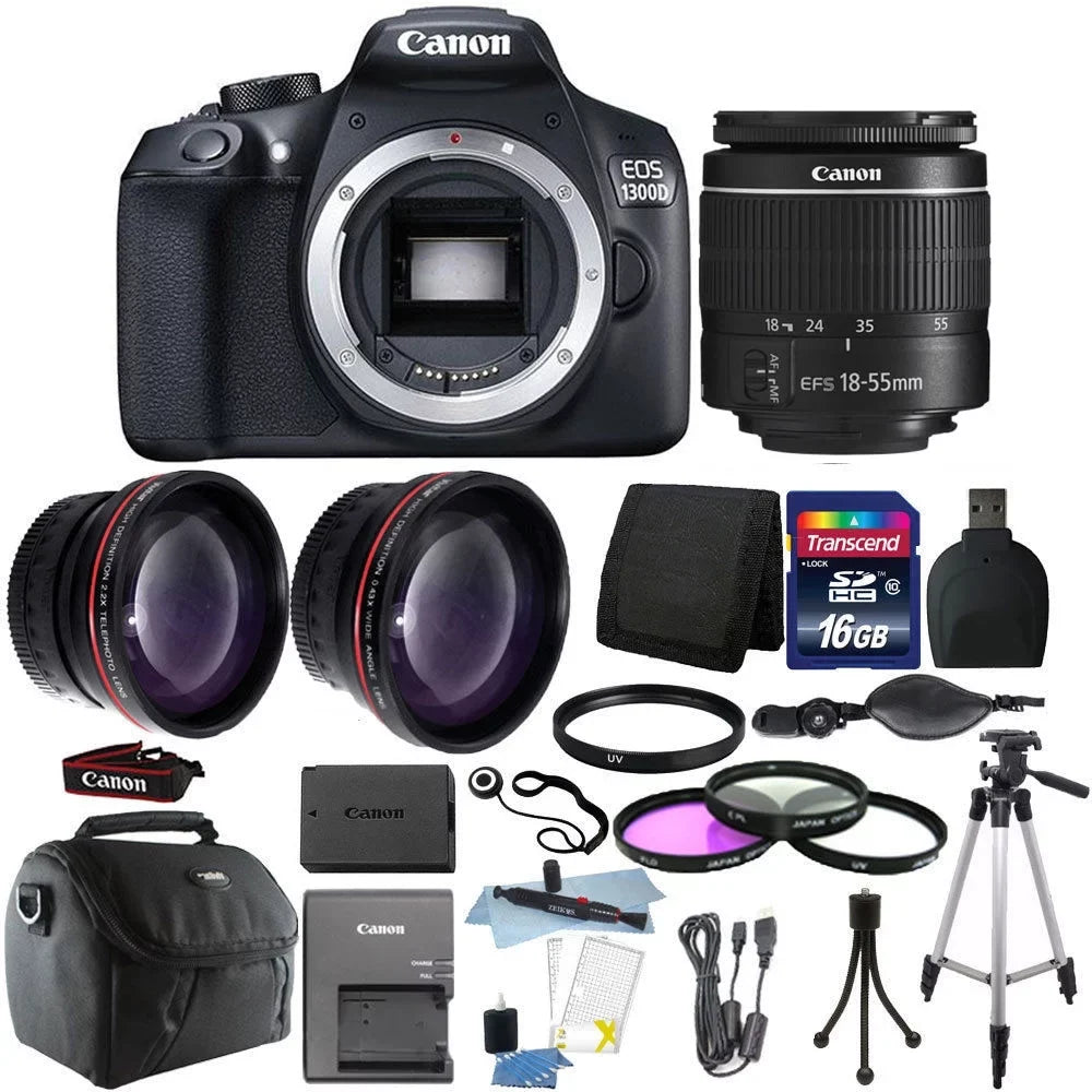 Canon  1300D/T6 18MP  Camera + 18-55mm Lens + 16GB Accessory Kit