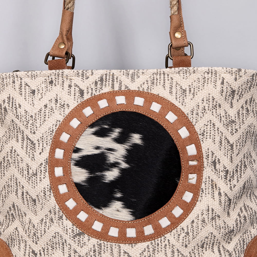 KB487  Upcycled Wool Upcycled Canvas Hair-on Genuine Leather women bag western handbag purse