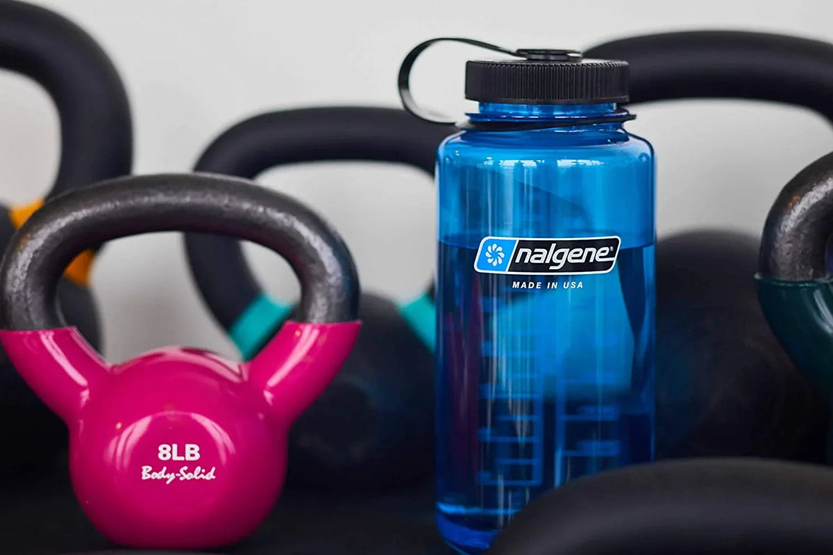 Nalgene Sustain Tritan -Free Water Bottle Made with Material Derived from 50% Plastic Waste, 32 , Wide Mouth