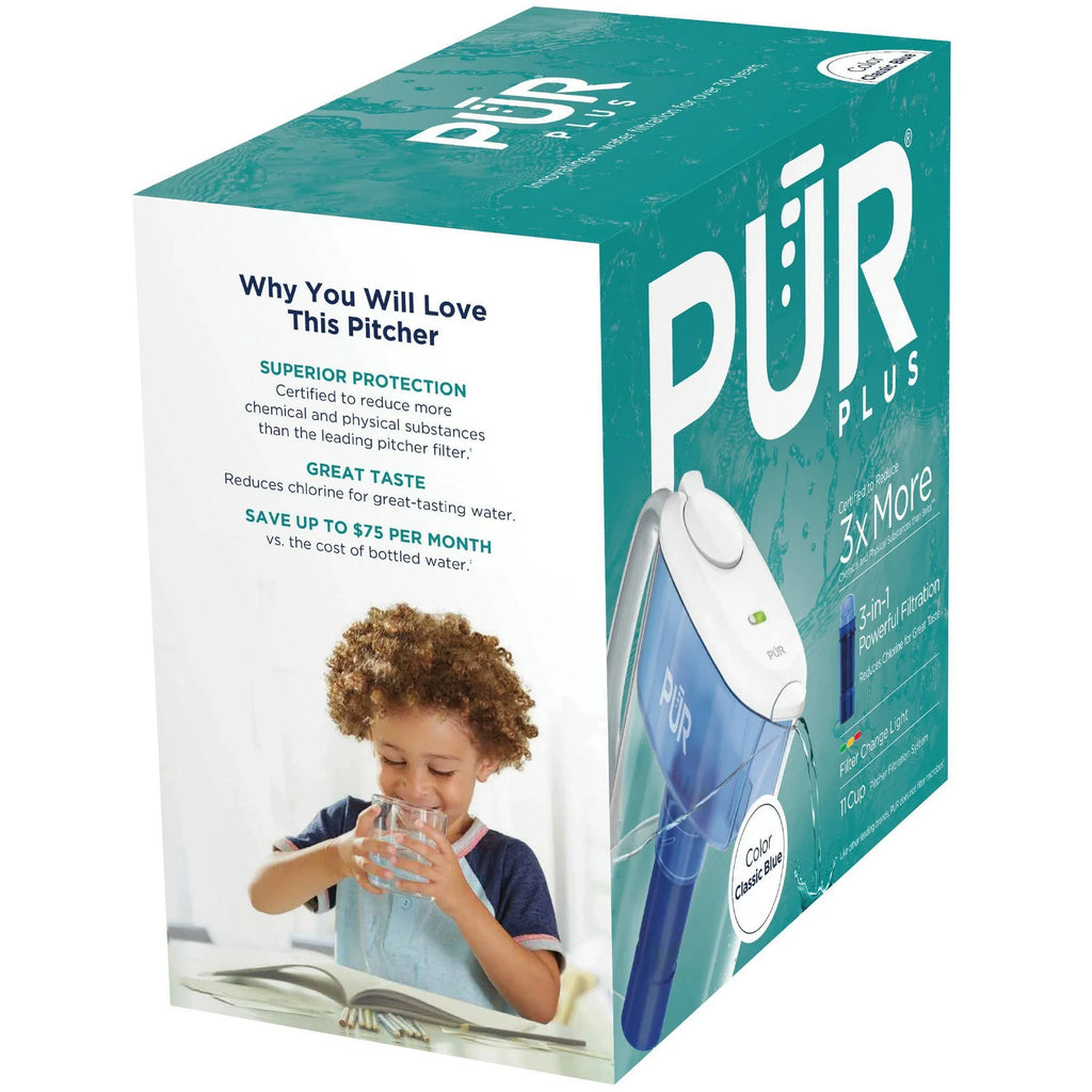 11 Cup Water Pitcher Filtration System White/Blue PPT110WA