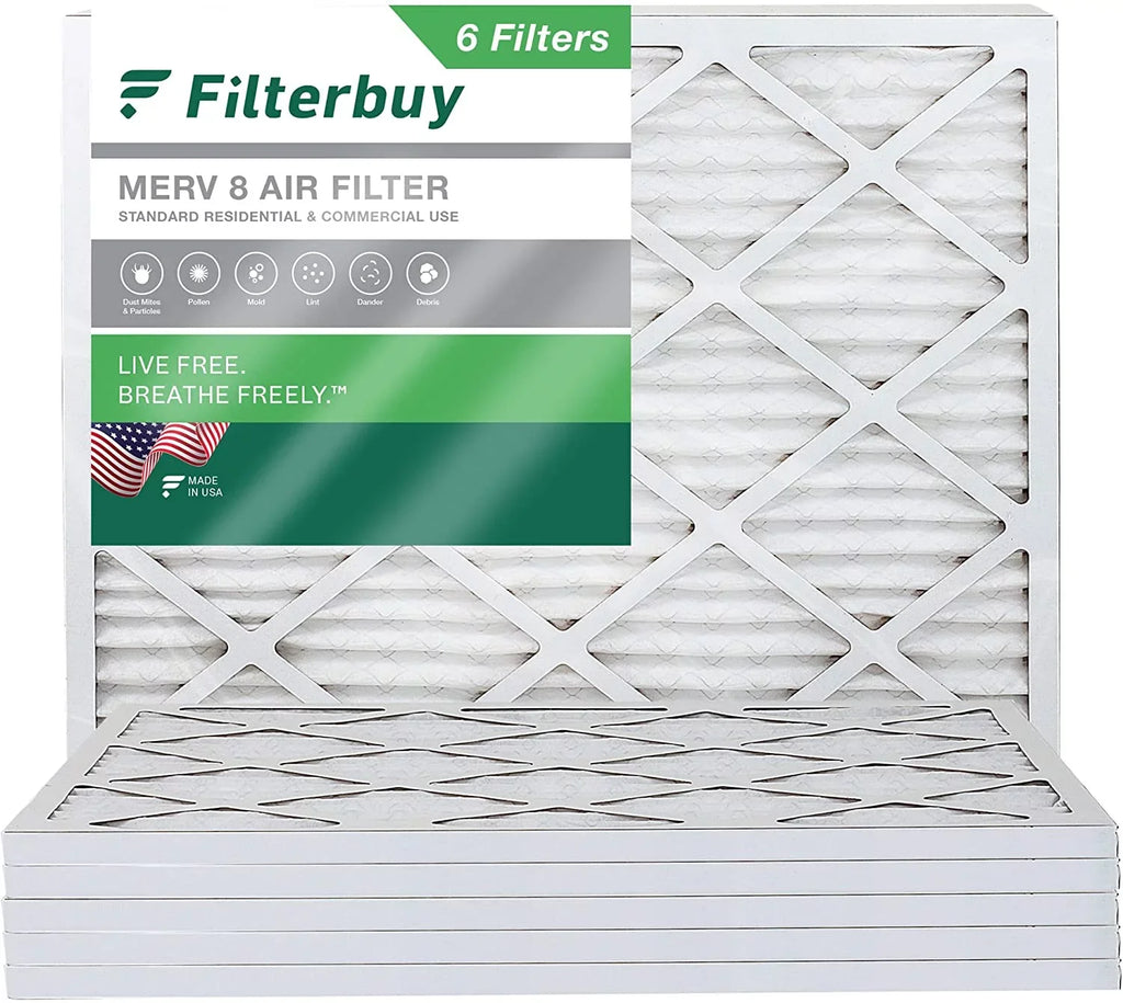 Filterbuy 18x21x1  8 Pleated   Furnace Air Filters (6-Pack)