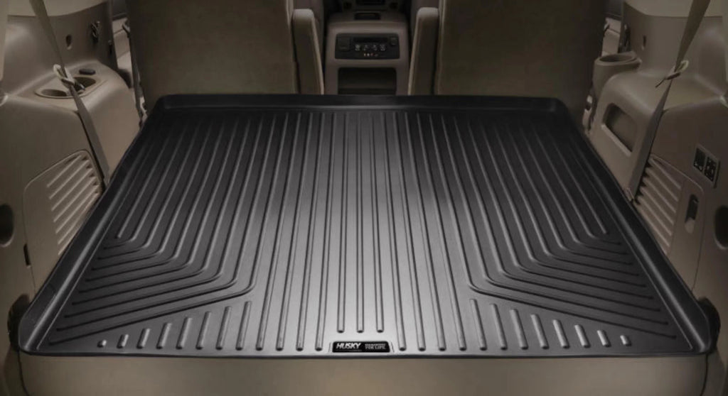 Husky by RealTruck Weatherbeater Series Cargo Liner behind 3rd Row Black Compatible with 21 Chevrolet Suburban/ Yukon  Compatible with select: 2021-2023 Cadillac Escalade