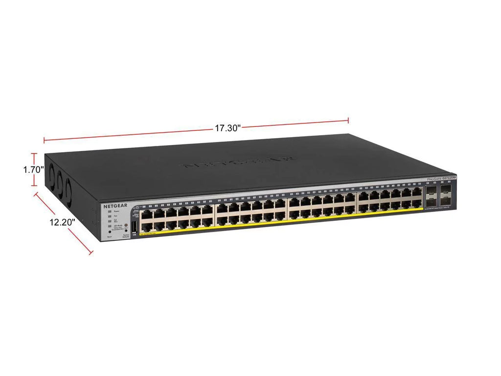 48-Port Gigabit PoE+ Ethernet Smart Managed Pro Switch with 4  Ports | 760W | ProSAFE and Lifetime Technical Chat Support (GS752TPP)