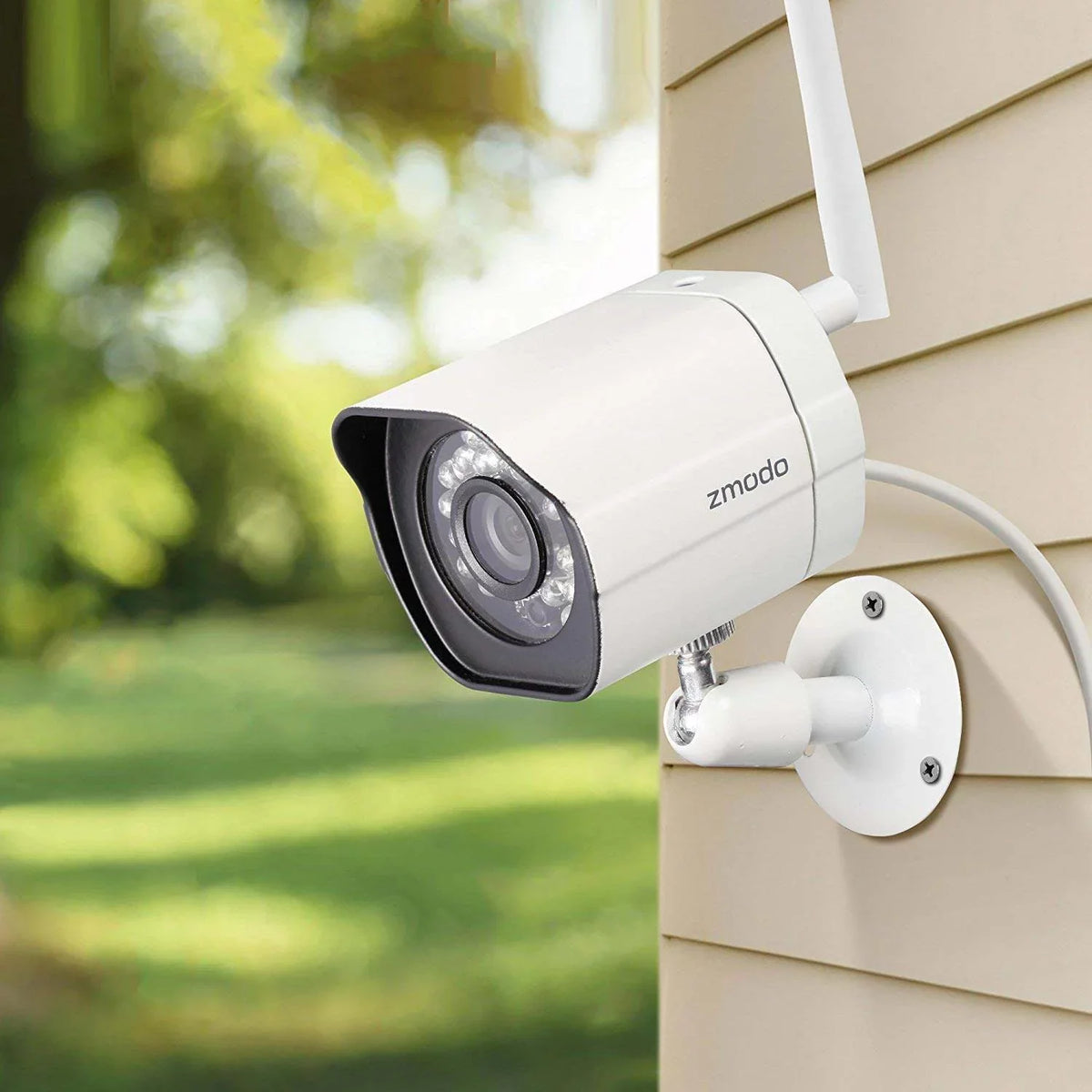 Zmodo Wireless WiFi Security Camera System (3 Pack) Smart Full  Outdoor  Cameras with Night Vision - Works with Google Assistant (Supports Only 2.4Ghz WiFi)
