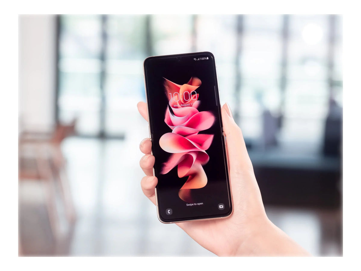 Samsung Galaxy Z Flip3 5G - 5G smartphone - dual- -  8  / Internal Memory 128  -  display - 6.7" - 2640 x 1080 pixels (120 Hz) - 2x rear cameras 12 , 12  - front camera 10  - cream