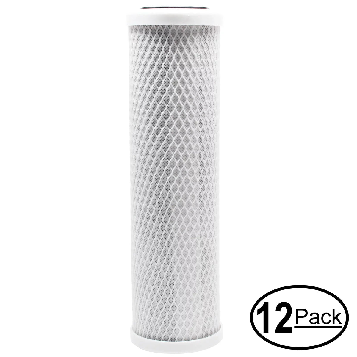 12-Pack Replacement for Isopure -RO4DI Activated Carbon Block Filter - Universal 10 inch Filter for Isopure Water 4 Stage Reef/Aquarium Reverse Osmosis System - Denali Pure Brand