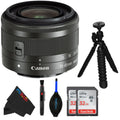 Canon -M 15-45mm f/3.5-6.3   Lens (Graphite) - PixiBytes Basic Bundle
