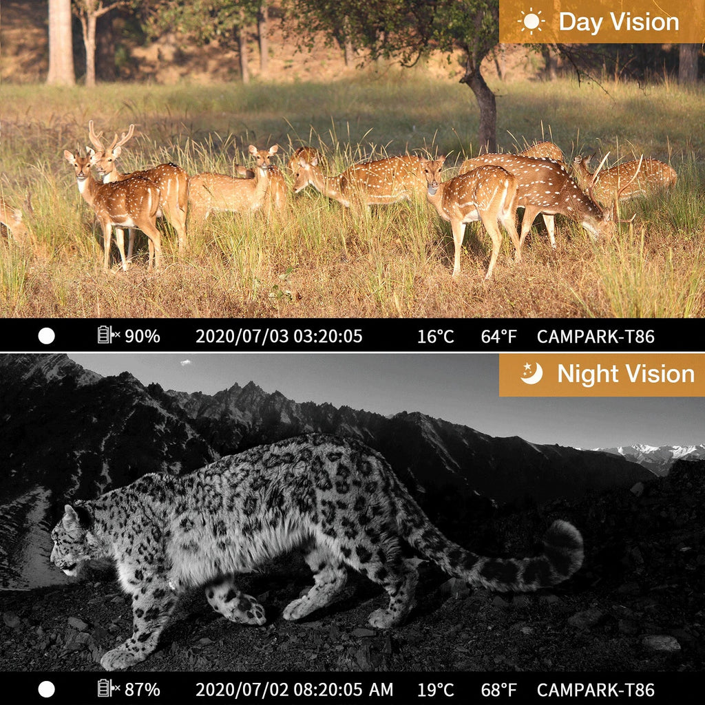 H80 WiFi Bluetooth Trail Camera 20MP 1296P Game Hunting Camera with Nigth Vision Waterproof