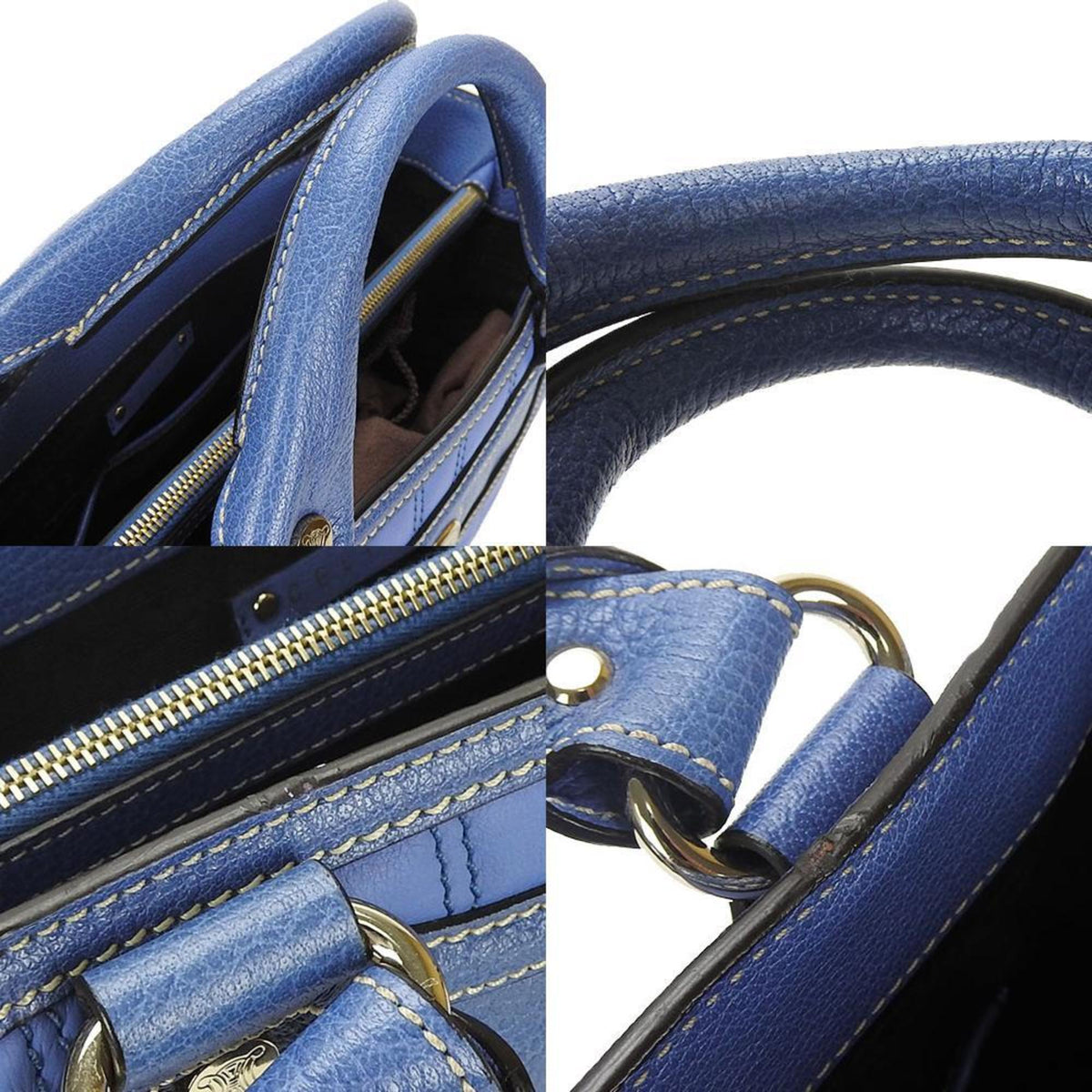 Pre-Owned Celine Handbag Boogie Bag 134023PLA.06BM Leather Blue Women's  (Good)