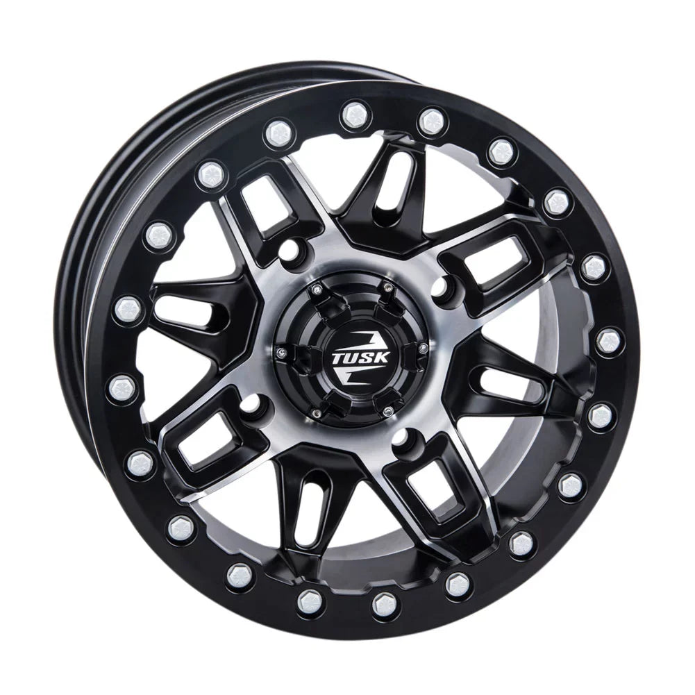 4/137 Tusk Wasatch Beadlock Wheel 15x7 5.0 + 2.0 Machined/Black For - Defender HD10 Pro Lone Star 2021-2022