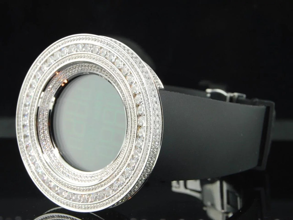 Mens Techno Com  Joe Rodeo JoJino 15 ct Custom White Simulated Diamond Watch
