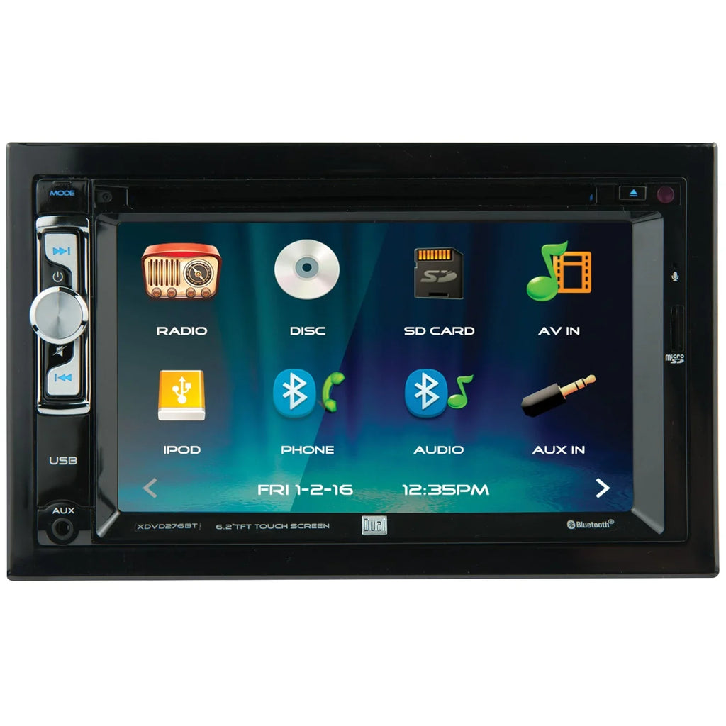 Dual Xdvd276bt 6.2-inch Double-din In-Dash / Receiver