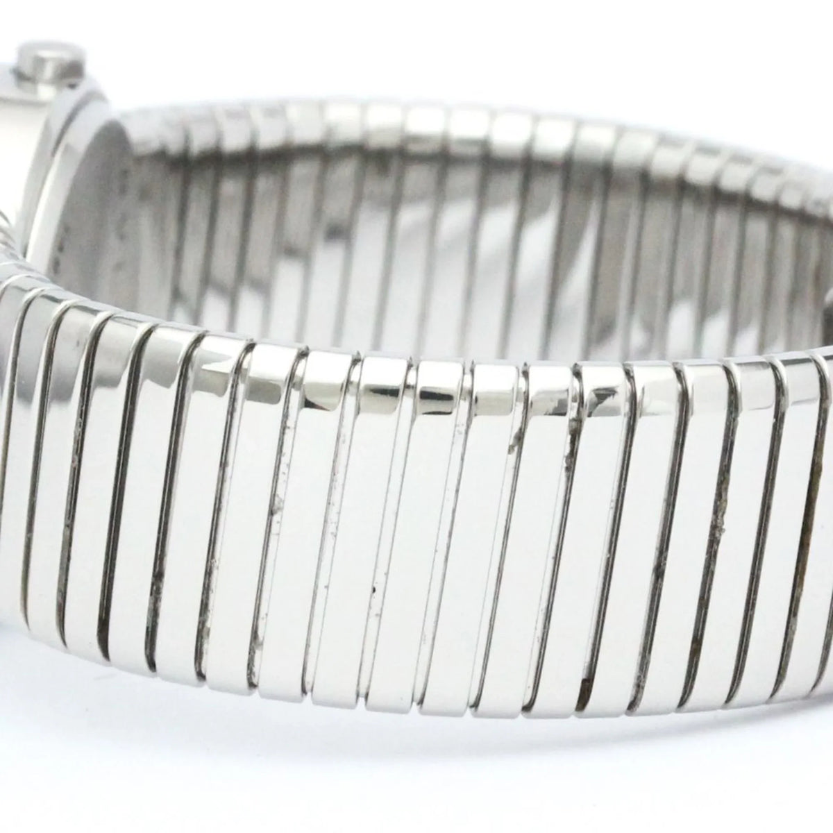 Pre-Owned Polished  Tubogas Stainless Steel Quartz Ladies Watch BB26 2TS BF563995 (Good)