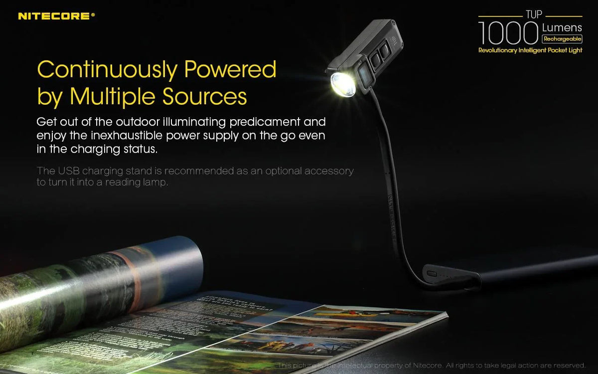 Value Bundle: Nitecore  P12 Tactical  Flashlight - 1200 Lumens with  Rechargeable Intelligent Pocket Light and 1x Nitecore NL2140 21700 4000mAh Battery