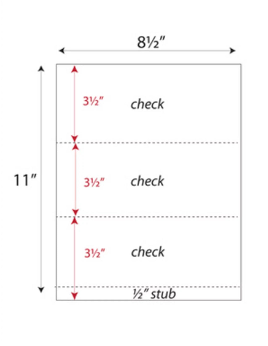 Zapco High-Security Check Paper, Red w Complex Background Pattern, 8-1/2" x 11", Microperfed with 3-Up Checks, 12 Security Features -   100