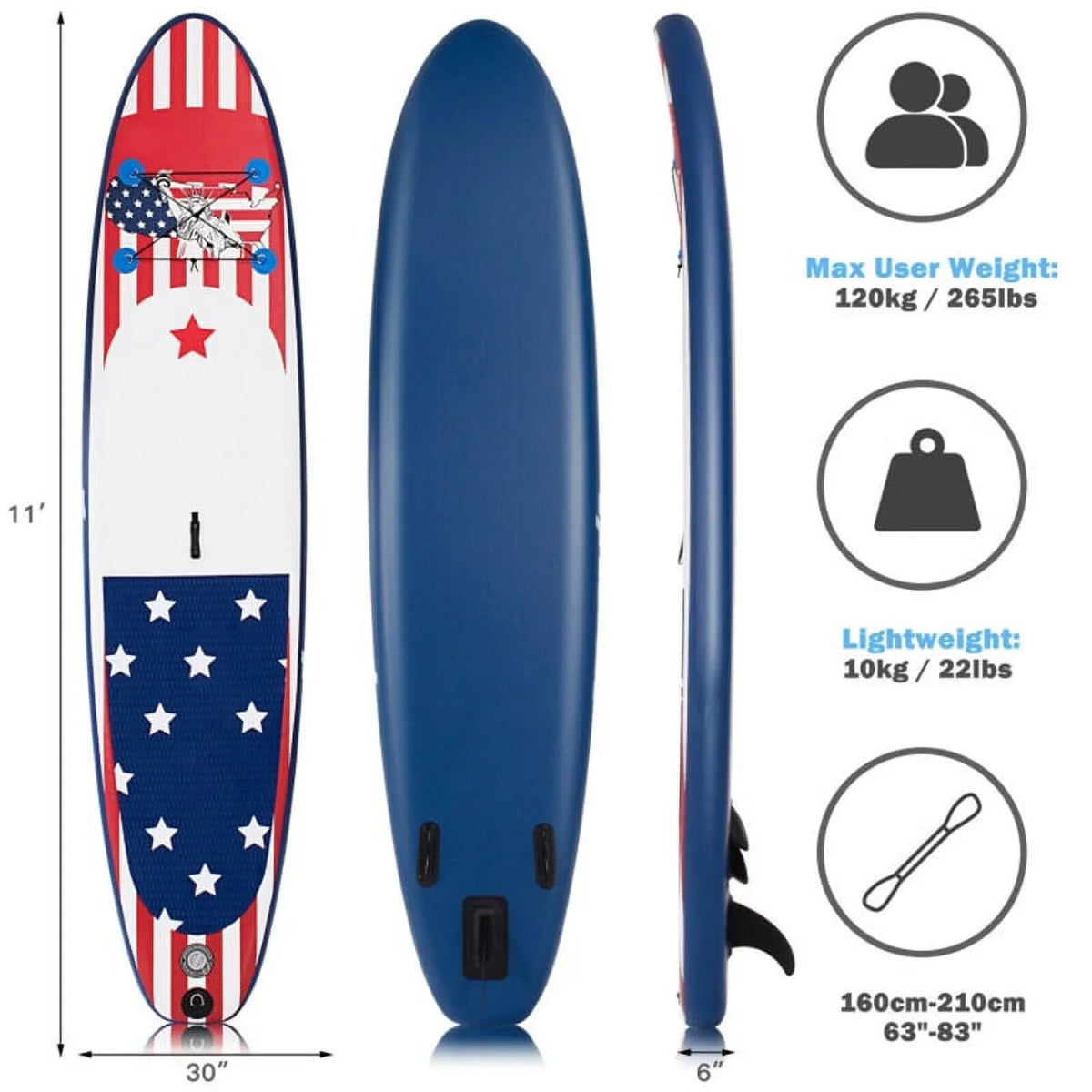 Premium Inflatable Stand Up Paddle Board - Comes with a carry backpack for transportation - 24.0 - Discover ultimate stability and versatility on the water!