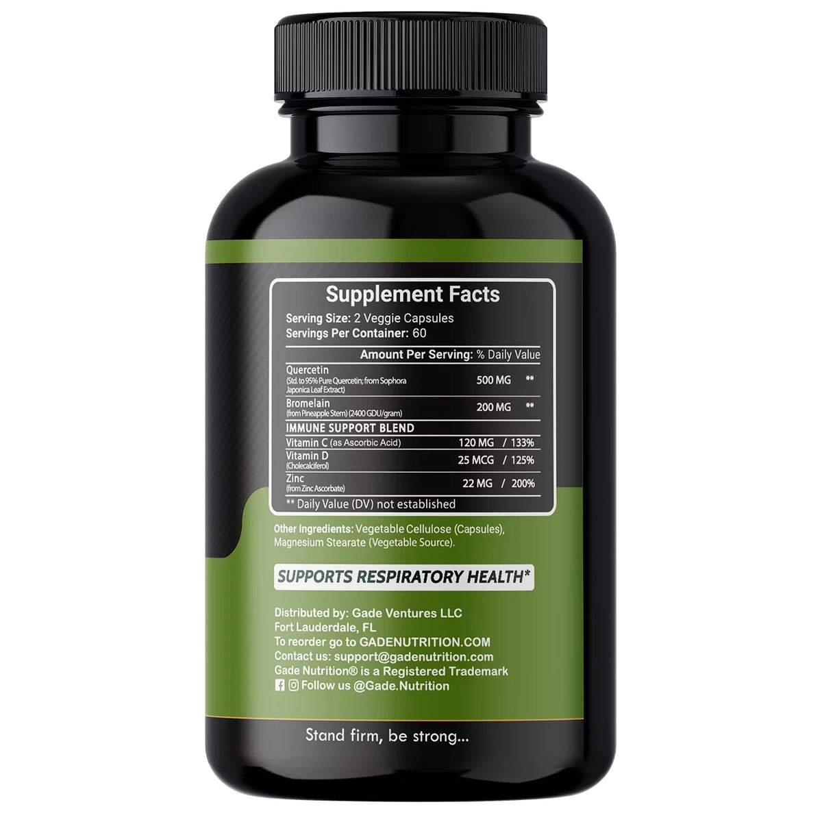 Quercetin with Vitamin C and Zinc - Nettle Quercetin - Quercetin 500mg - Quercetin with Bromelain - Zinc Quercetin + Vitamin D3 - 240 Veggie Caps - (Non-, Gluten-Free, Vegan) 4 Month Supply