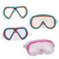 Summer Kids Eyes and Nose Safety Pool Goggles, Outdoor Fun  Swim Masks Set of 4 &  Storage Carrier (Color vary)
