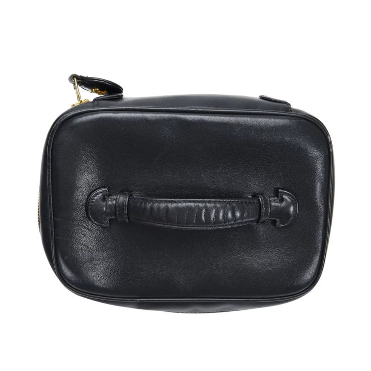 Pre-Owned Chanel Cocomark Bicolore Vanity Bag Handbag Black Lambskin Ladies  (Fair)