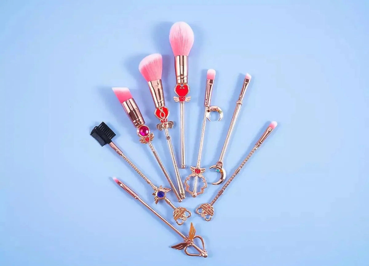 Pink Sakura Sailor Moon Anime Makeup Brush Set