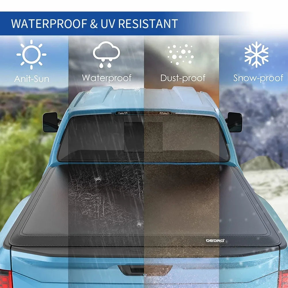 Ledkingdomus 5 ft Soft Tri-Fold Truck Bed Tonneau Cover for 2015-2023 Chevy Colorado/ Canyon