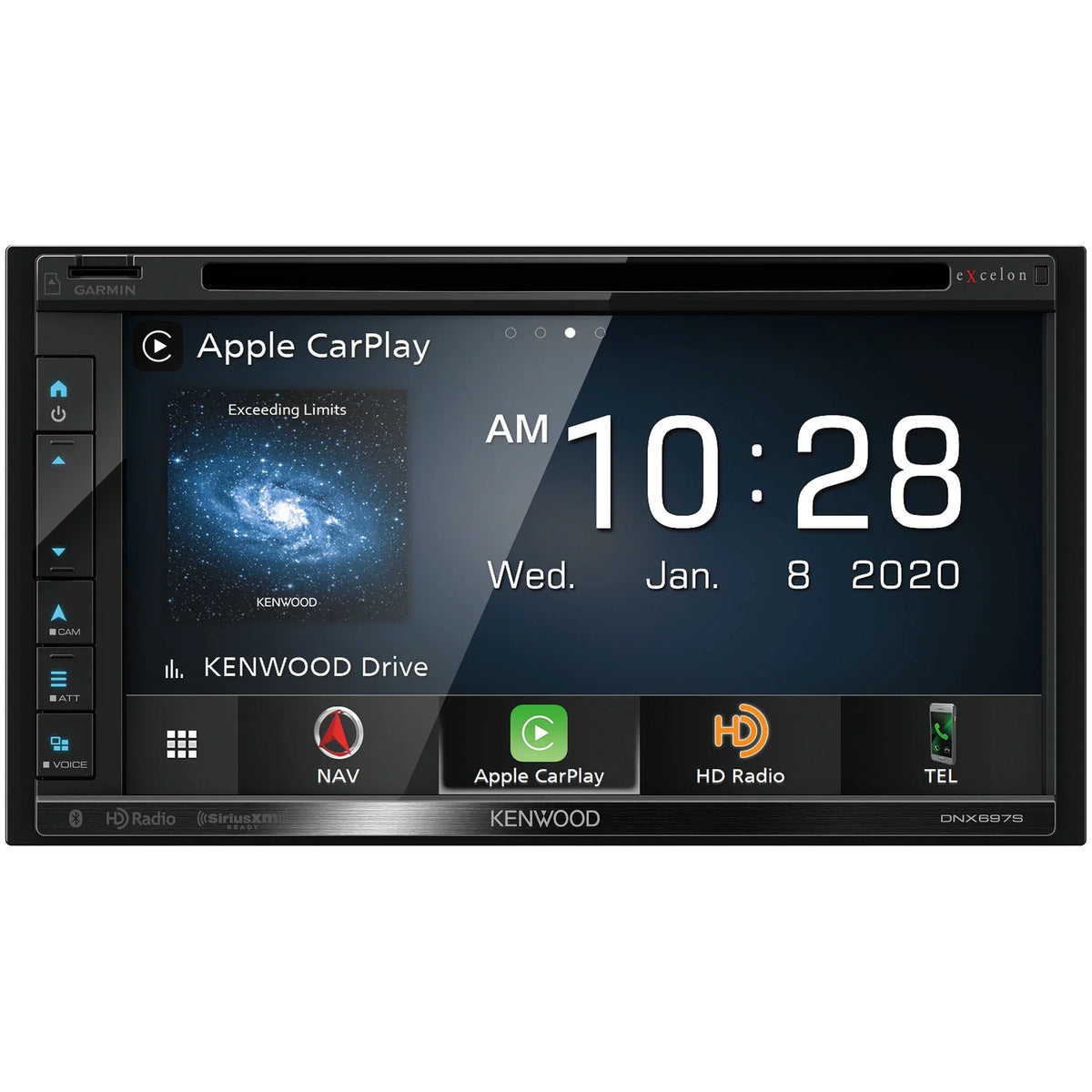Kenwood DNX697S Navigation Receiver with -320LP Multi-Angle Rear View Camera with License Plate Mounting
