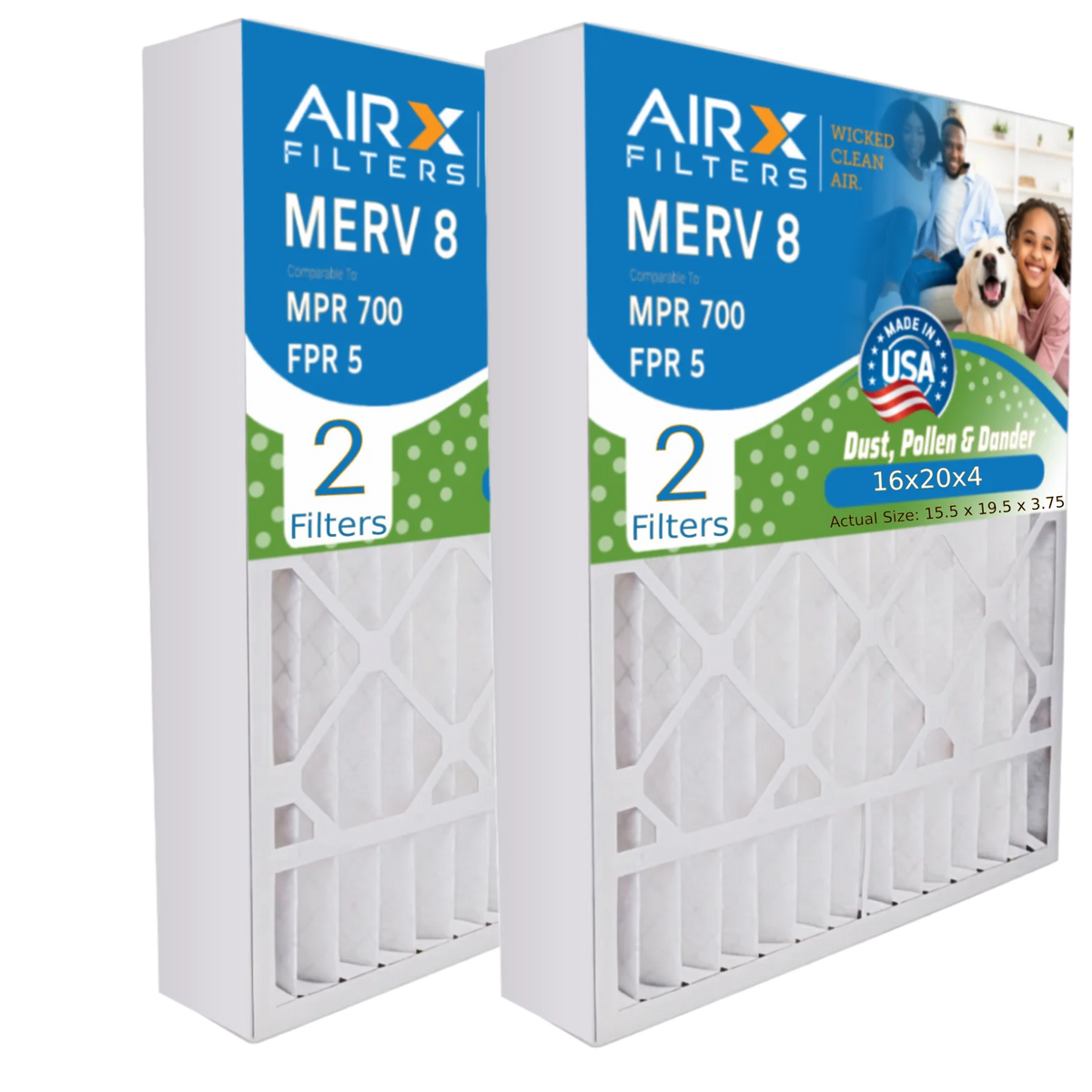 16x20x4 Air Filter  8 Comparable to  700 &  5 Compatible with Bryant Carrier -0017 Premium  Made 16x20x4 Furnace Filter 2 Pack by     .