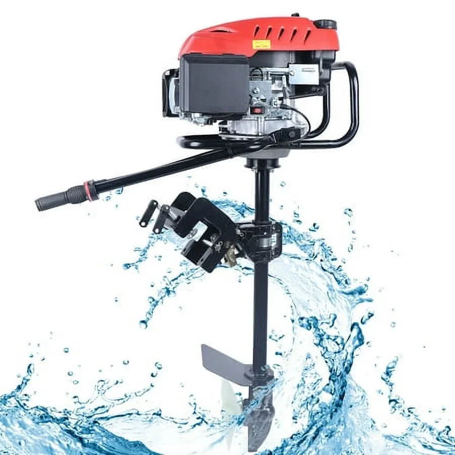 Outboard Motor 4 Stroke 6  Heavy Duty Boat Engine  Air Cooling System 173CC