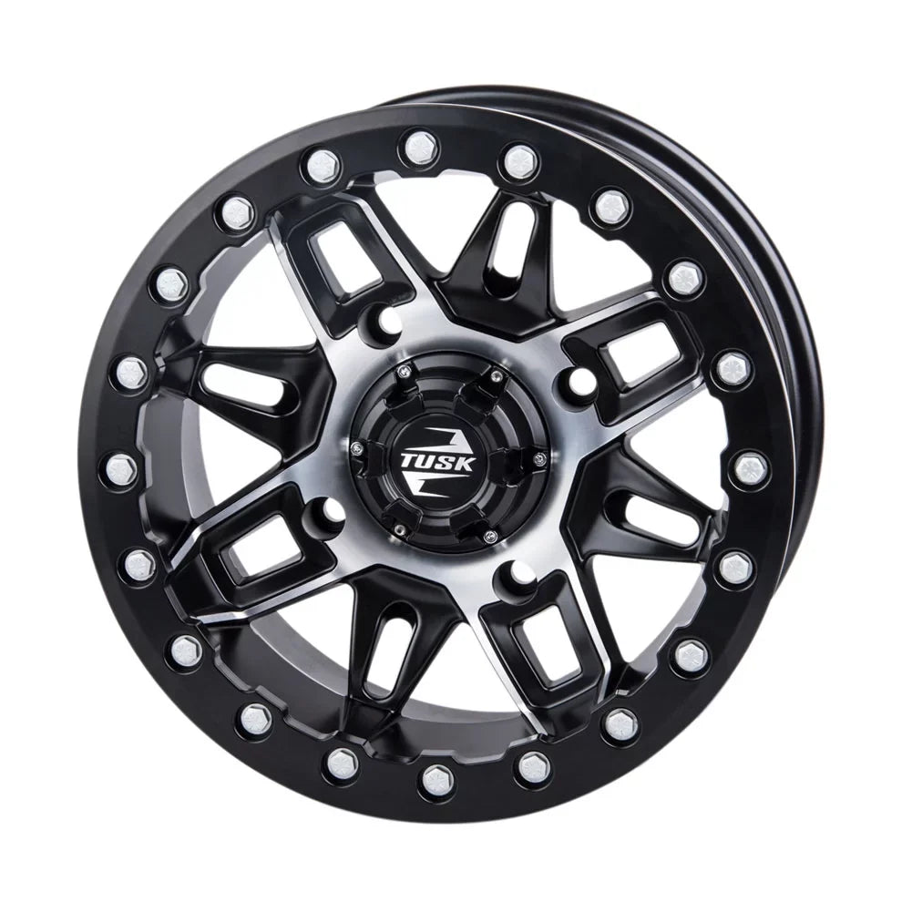 4/137 Tusk Wasatch Beadlock Wheel 15x7 5.0 + 2.0 Machined/Black For - Defender HD10 Pro Lone Star 2021-2022