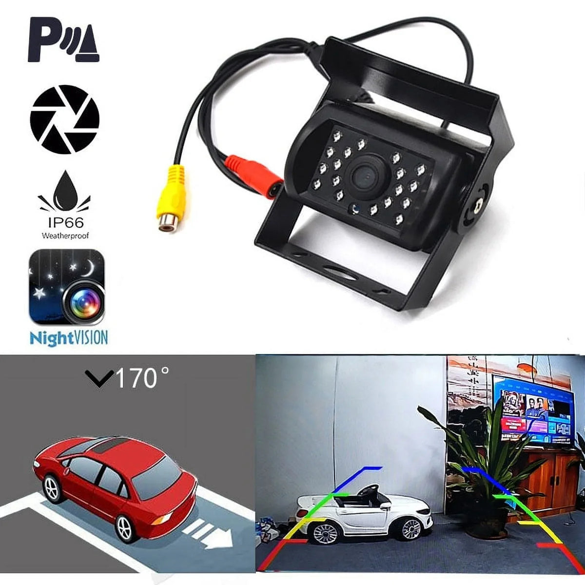 12~24V Truck Bus Wagon Van Parking Camera Monitor System 4.3" Car Monitor With Camera with Wireless Transmitter/Receiver