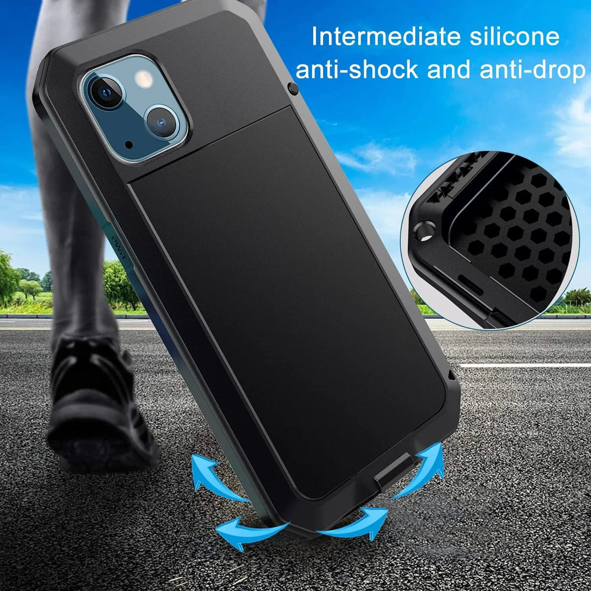 Gorilla Glass Aluminum Metal iPhone 11 Pro Max Case (Silver) Heavy Duty Military Grade Shockproof and Scratch Resistant Protection, Rugged Outdoor Travel
