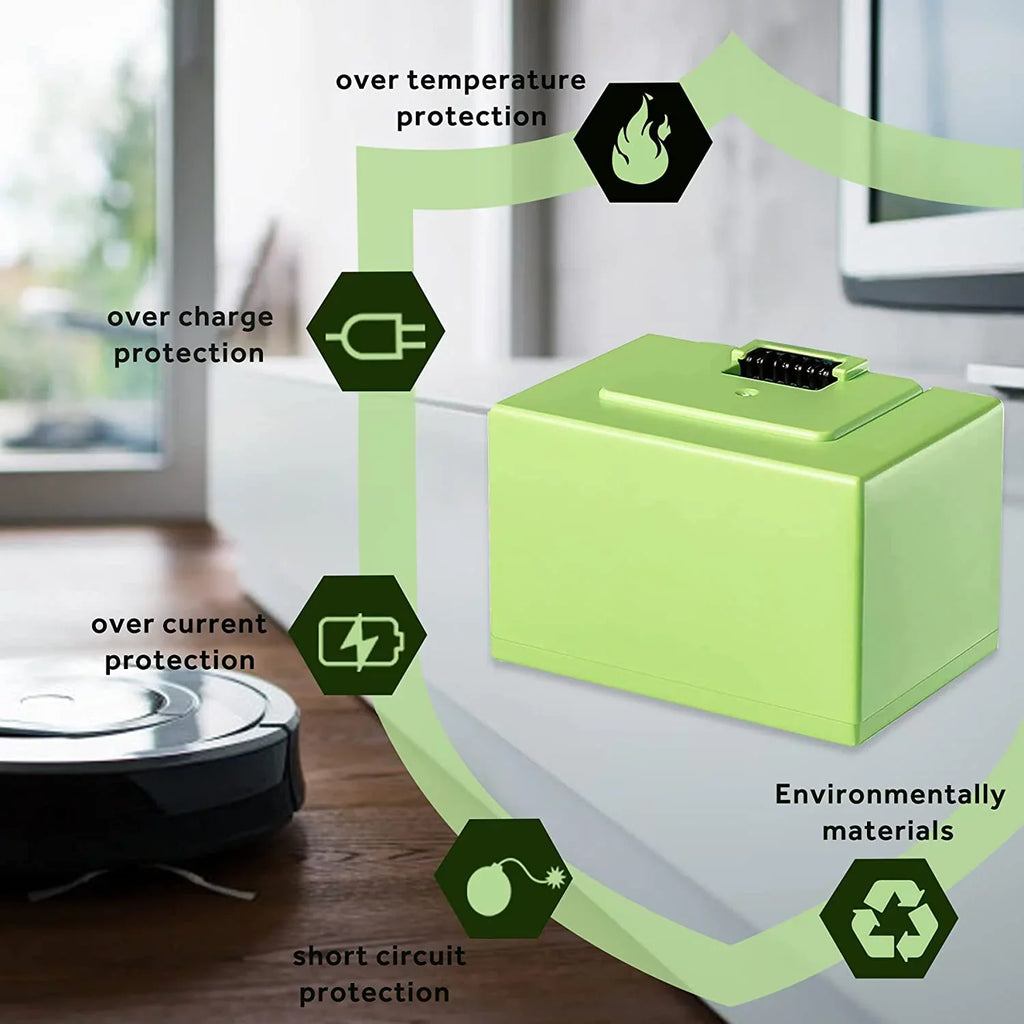 3200mAh i7 Lithium ion Replacement Battery for Irobot Roomba i7 7150 i7+ 7550 e5 e5152 e5154 i4 4150 i4+ i3 3150 i3+ 3550 -D1 4624864