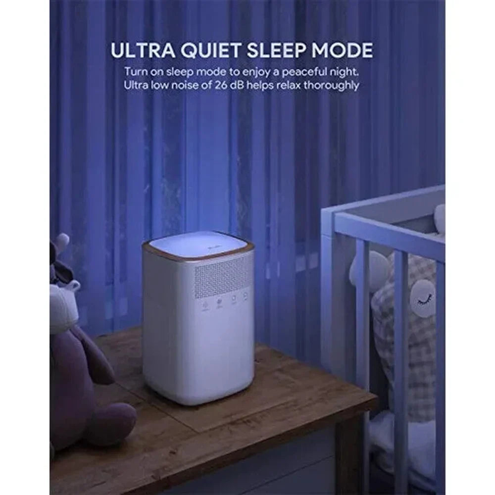 Air Purifier Device for Home - Bedroom Filters with True 3M   Night Light Air Clean -P02 White