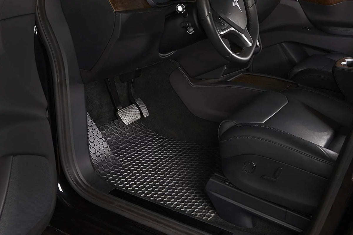 Floor Mat Accessories Set (Front Row + 2nd Row) Compatible with Chrysler Pacifica Hybrid - All Weather - Heavy Duty - 2021