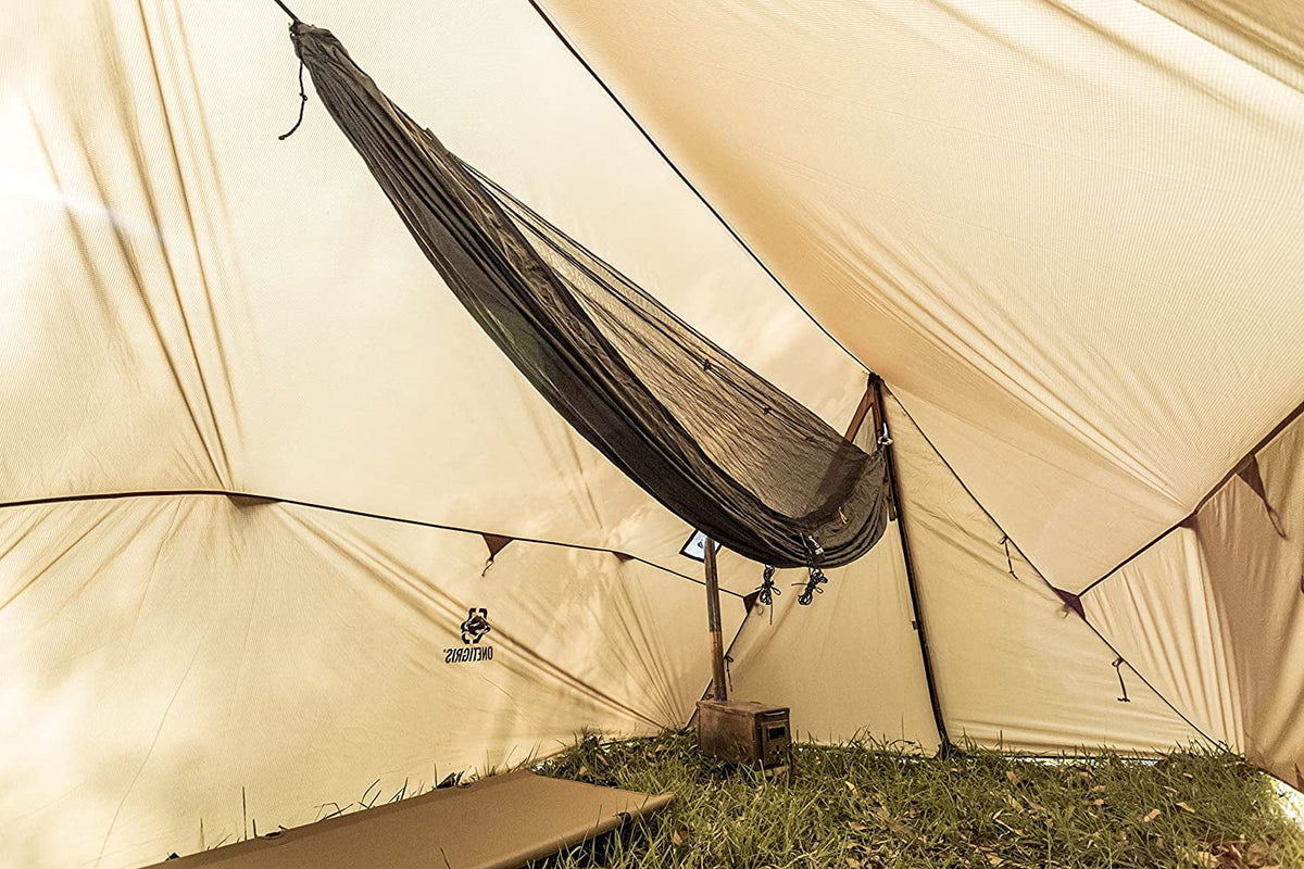 Hammock Hot Tent with Stove Jack, Versatile Lightweight Waterproof Camping Tarp with Zippered Tent Bag, PU3000mm 4 Season Tent for Stove
