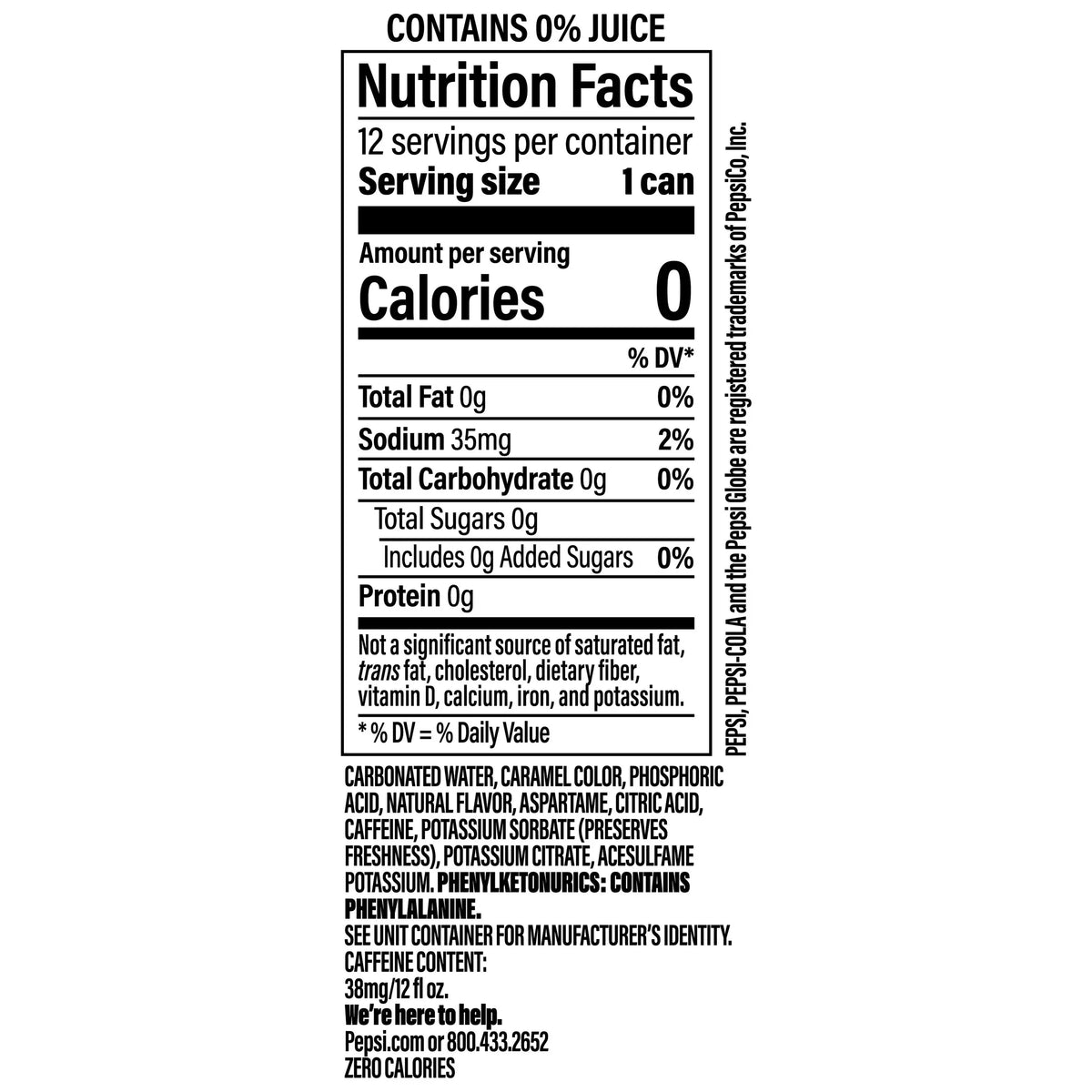 Pepsi Cola Zero Sugar Mango Soda Pop, 12 fl oz, 12 Pack Cans