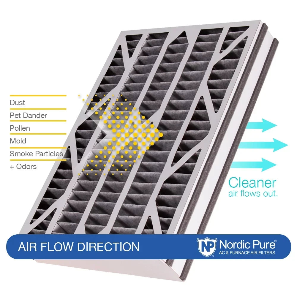 Air Bear Cub 16x25x3 Air Filter Replacement  10 Pleated Plus Carbon 3 Pack