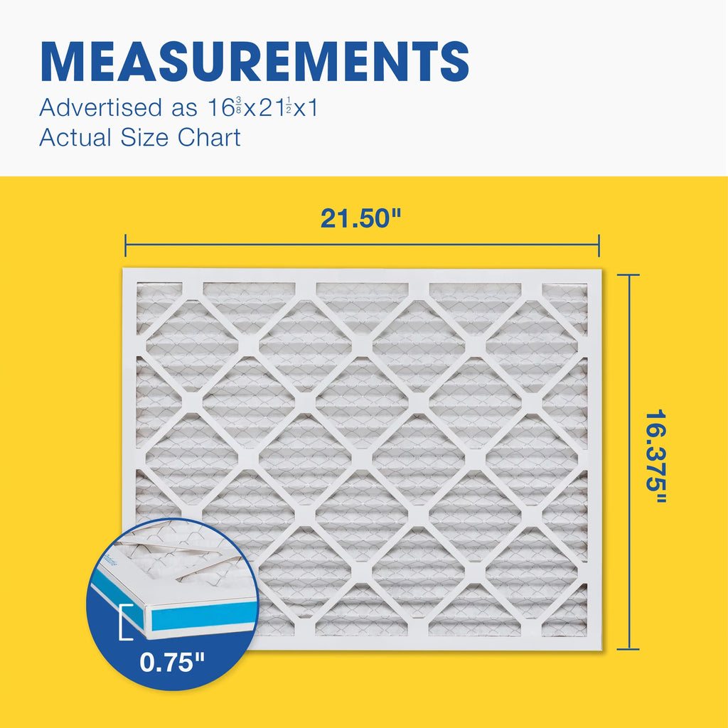 Aerostar 16 3/8 x 21 1/2 x 1  8 Pleated Air Filter,  Furnace Air Filter, 4 Pack