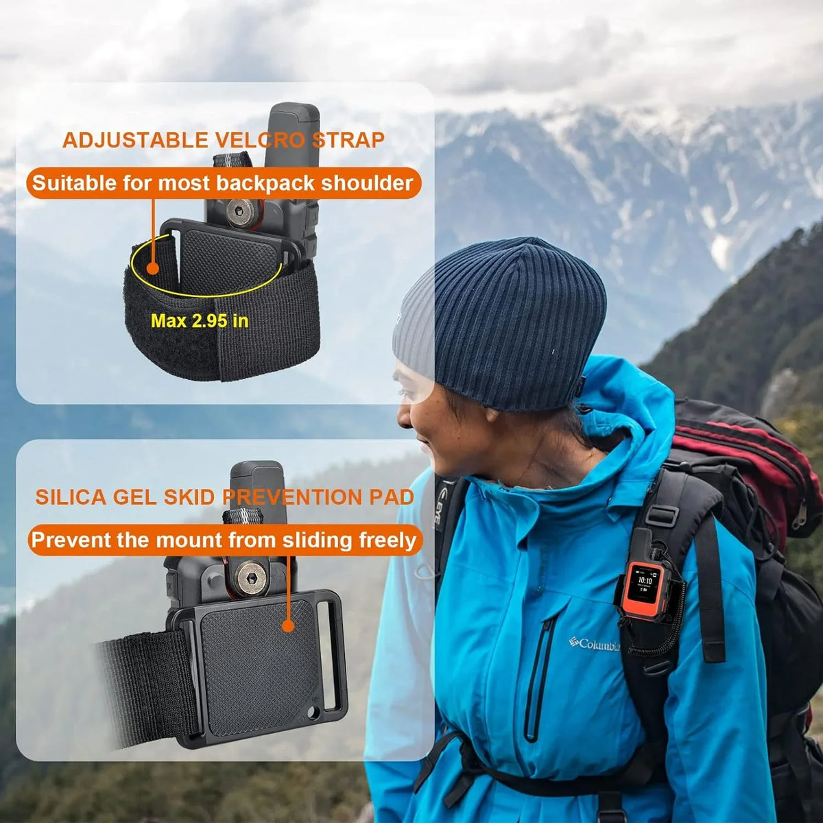 Backpack Tether for Garmin inReach Mini/inReach Mini 2 Handheld  - Garmin Backpack Mount (Not for Other