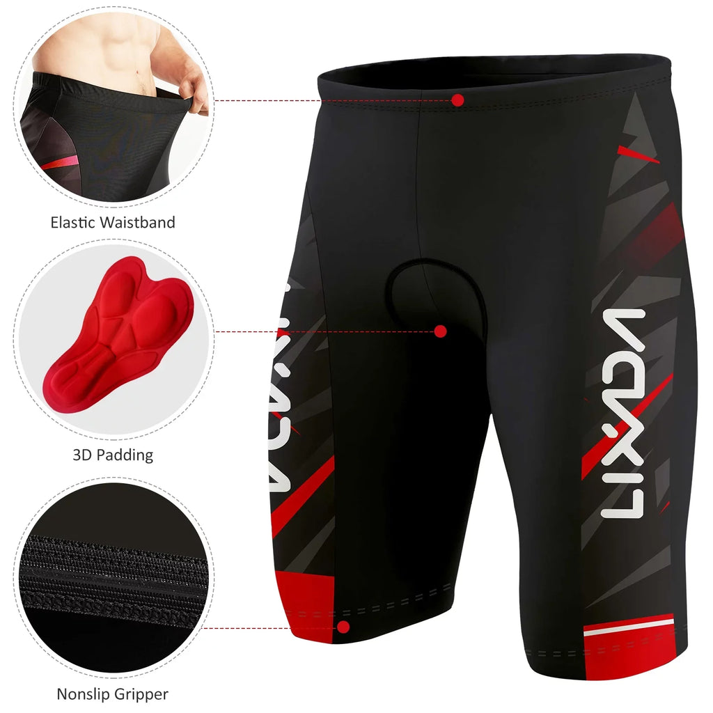 Lixada Cycling Jersey,Breathable Sleeve Bike Shirt And Padded And Padded Mtb Sleeve Bike Shirt Men Breathable Sleeve Bike Shirt And Padded Mtb Suit Set Shirt+3d Cushion Men's Set Sleeve Qahm Zdhf