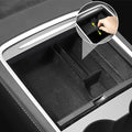 Center Console Organizer Tray Fit for 2021 2022 2023 Tesla Model 3/Y Armrest Storage Box Cubby Drawer Container Tesla Model 3 Model Y Accessories Interior Parts  Material Flocked Liner