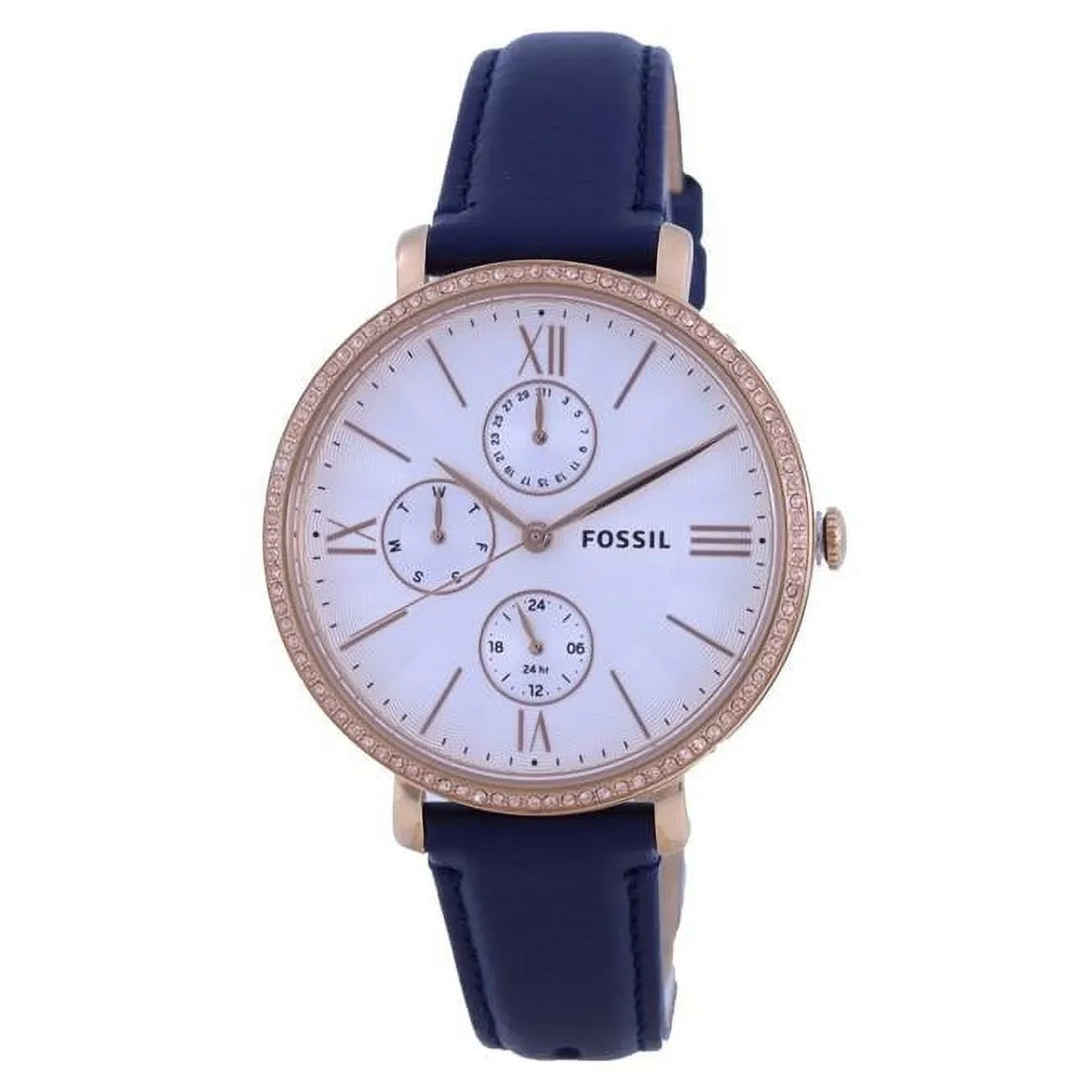 Fossil Jacqueline Multi-Function Quartz Crystal Silver Dial Ladies Watch ES5096