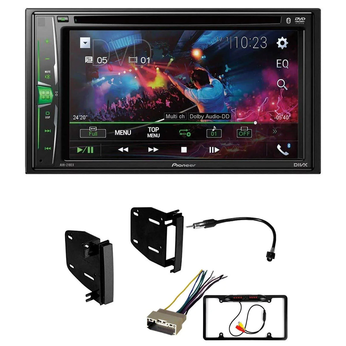 KIT4688 Bundle for 2008-2010 Chrysler 300 W/ Pioneer Double  Car Stereo with Bluetooth/Backup Camera/Installation Kit/in-Dash / / 6.2"  Touchscreen Digital Media Receiver