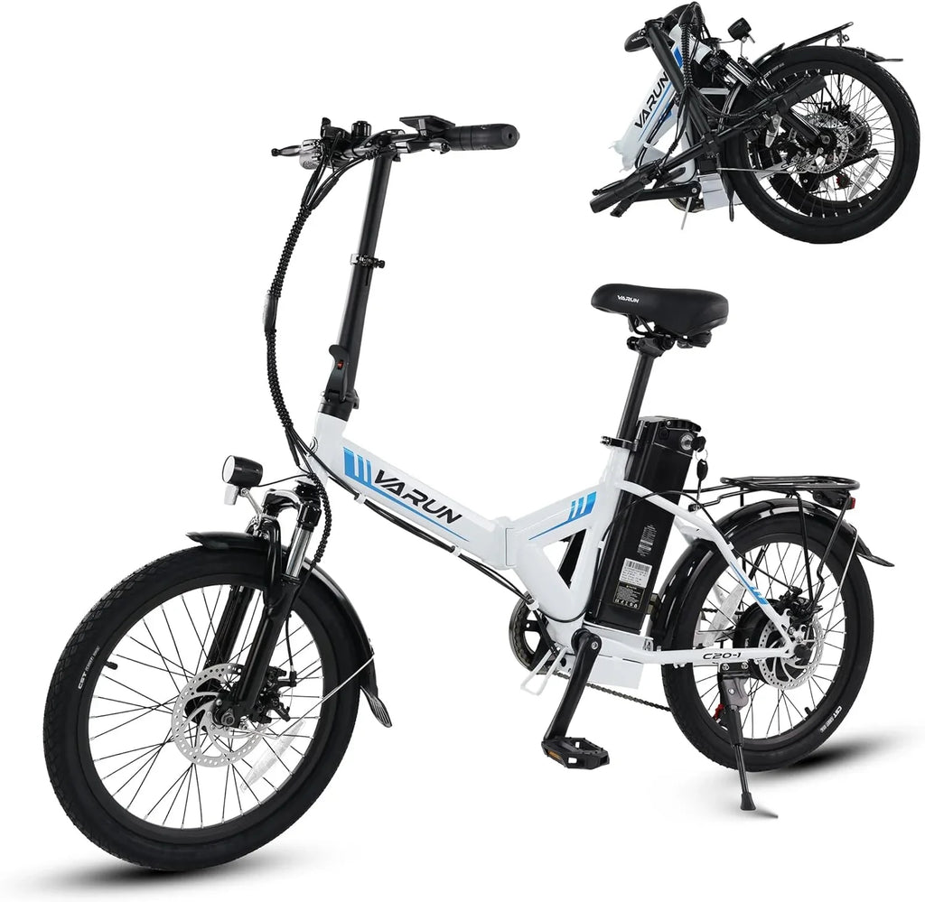 Electric Bike - 500W Folding Ebike with Stylish 20" Wheels, 48V Lithium Battery for 40 Miles Range and 20MPH Speed